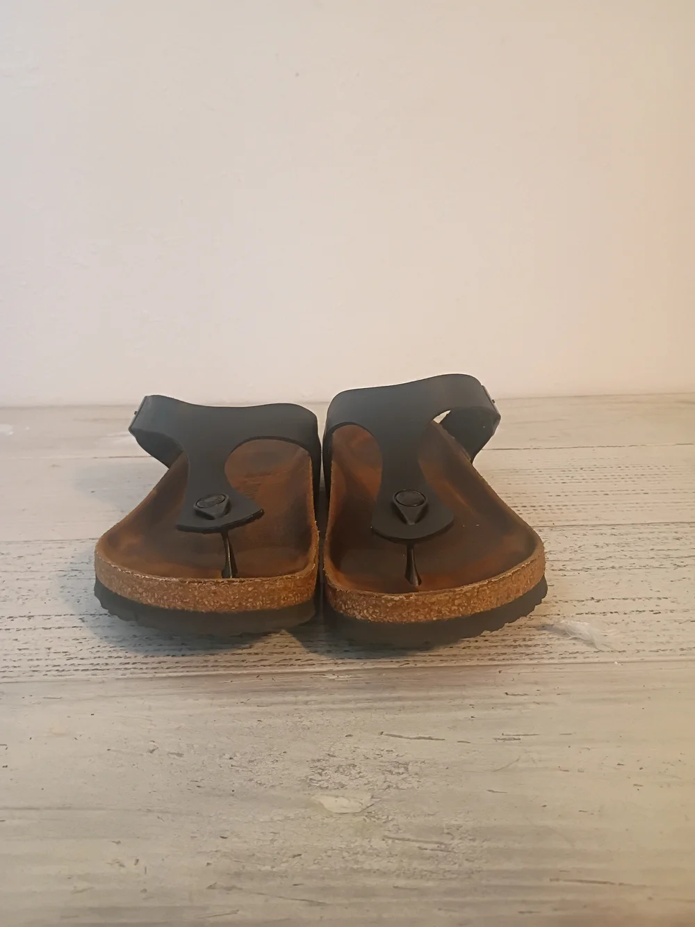 Birkenstock Gizeh Birko-Flor Black Slide Sandals